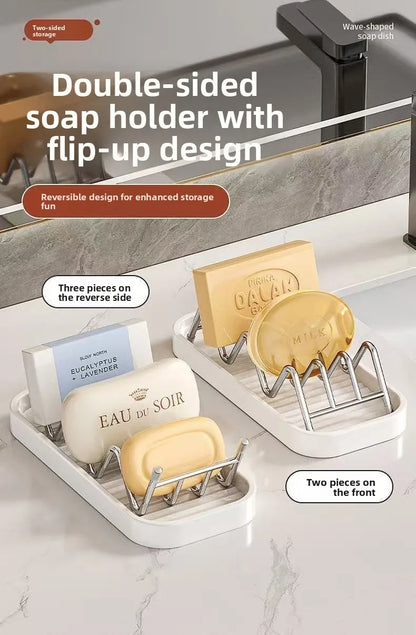 Draining Soap Holder, Countertop Soap Dish for Bathroom