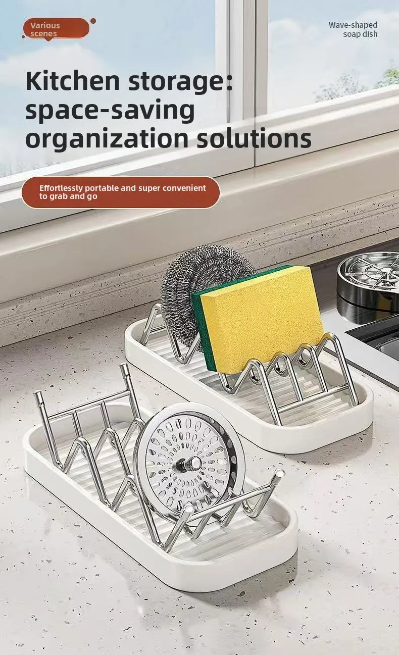 Draining Soap Holder, Countertop Soap Dish for Bathroom