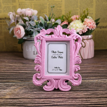 Baroque Square Photo Frame, Vintage Resin Ornate Picture Frame