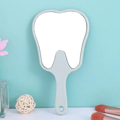 Tooth Shaped Handheld Mirror, Cute Novelty Makeup Mirror