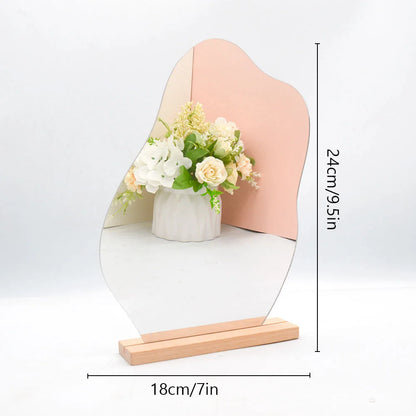 Irregular Standing Mirror, Acrylic Freeform Desktop Mirror