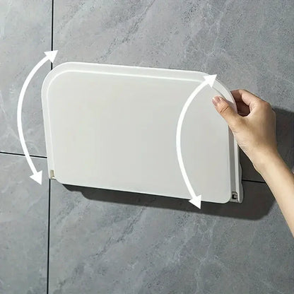 Foldable Wall Shelf, No Drill Floating Shelf for Bathroom