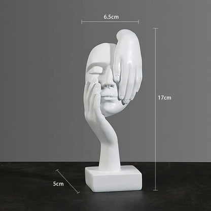 Abstract Thinker Resin Statue, Modern Figure Sculpture Shelf Decor