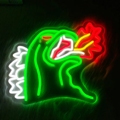 Fire-Breathing Dinosaur LED Neon Sign, Acrylic Game Room Wall Light