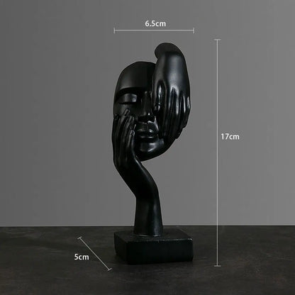 Abstract Thinker Resin Statue, Modern Figure Sculpture Shelf Decor