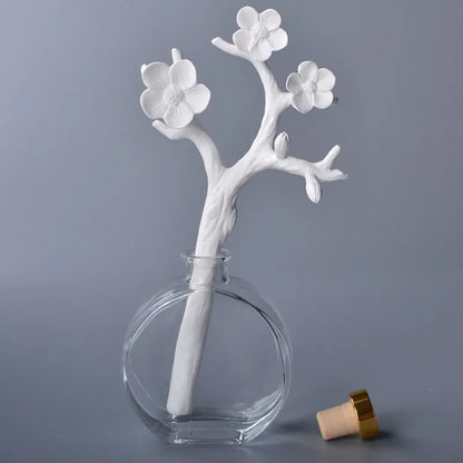 Ceramic Aroma Flower Stem, Handcrafted Scent Diffuser Bloom