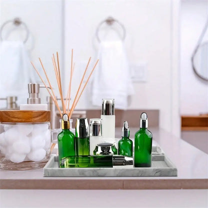 Silicone Vanity Tray, Soft Bathroom and Dresser Organizer Tray