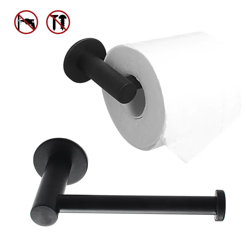 Matte Black Stainless Steel Toilet Paper Holder
