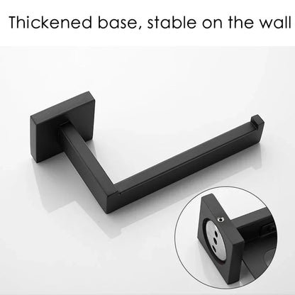Matte Black Stainless Steel Toilet Paper Holder