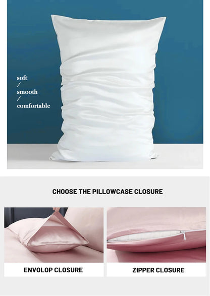 19 Momme Mulberry Silk Pillowcase with Zipper