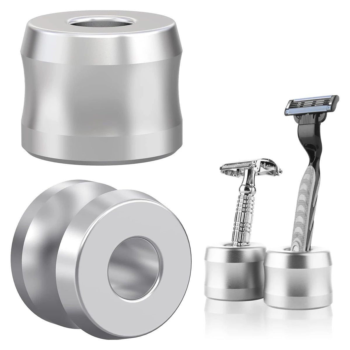 Safety Razor Stand, Aluminum Shaving Razor Holder for Counter