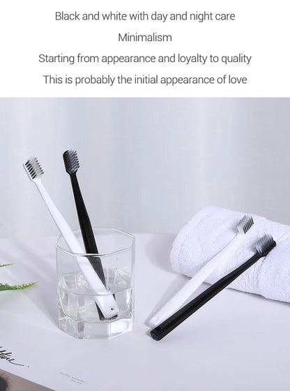Bamboo Charcoal Soft Toothbrush Set, 10 Pack