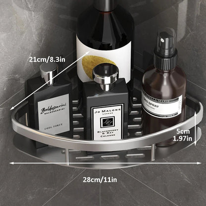 Corner Shower Shelf, No Drill Aluminum Bathroom Caddy