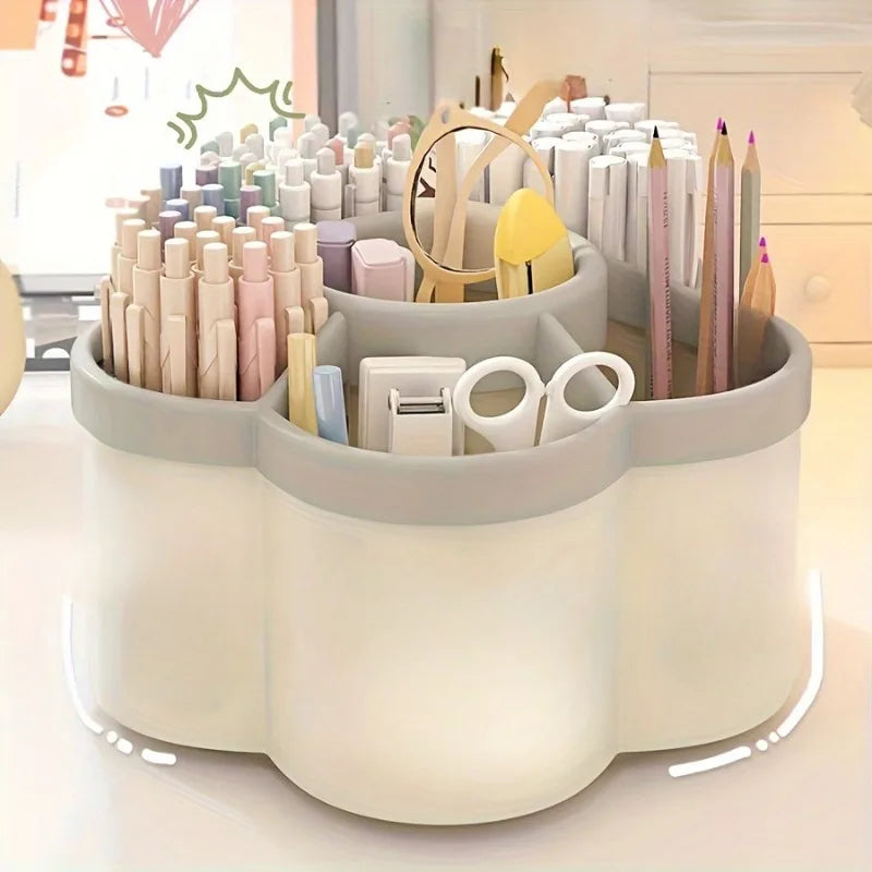Rotating Pen Holder, 360 Degree Large Capacity Desk Organizer