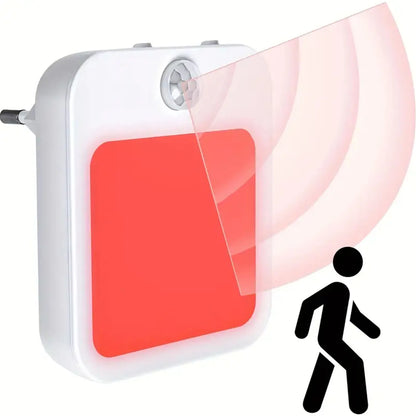 Plug-In Red Night Light with Auto On/Off