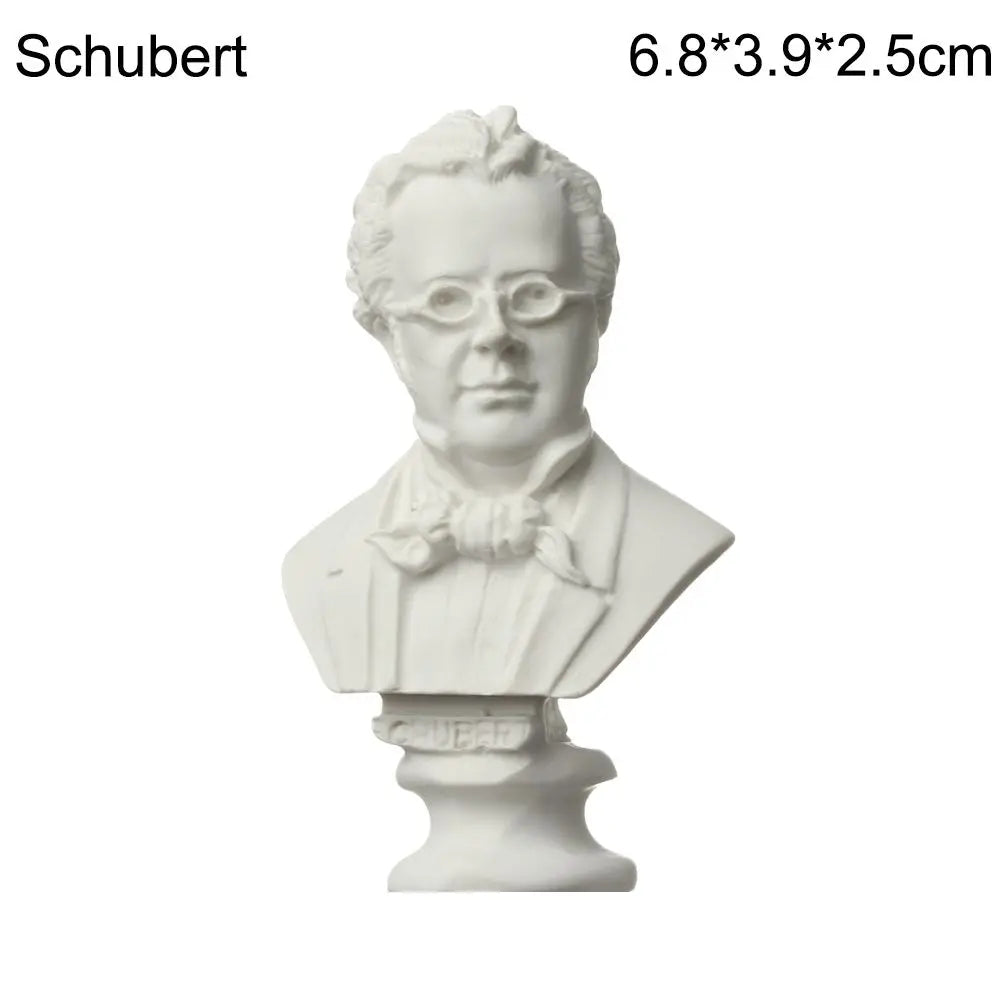 Mini Greek Bust Statue, Plaster Style Resin Figurine
