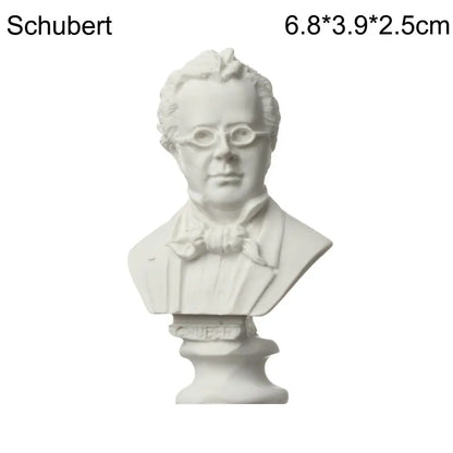 Mini Greek Bust Statue, Plaster Style Resin Figurine