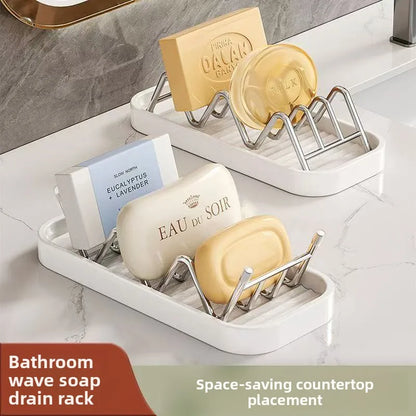 Draining Soap Holder, Countertop Soap Dish for Bathroom