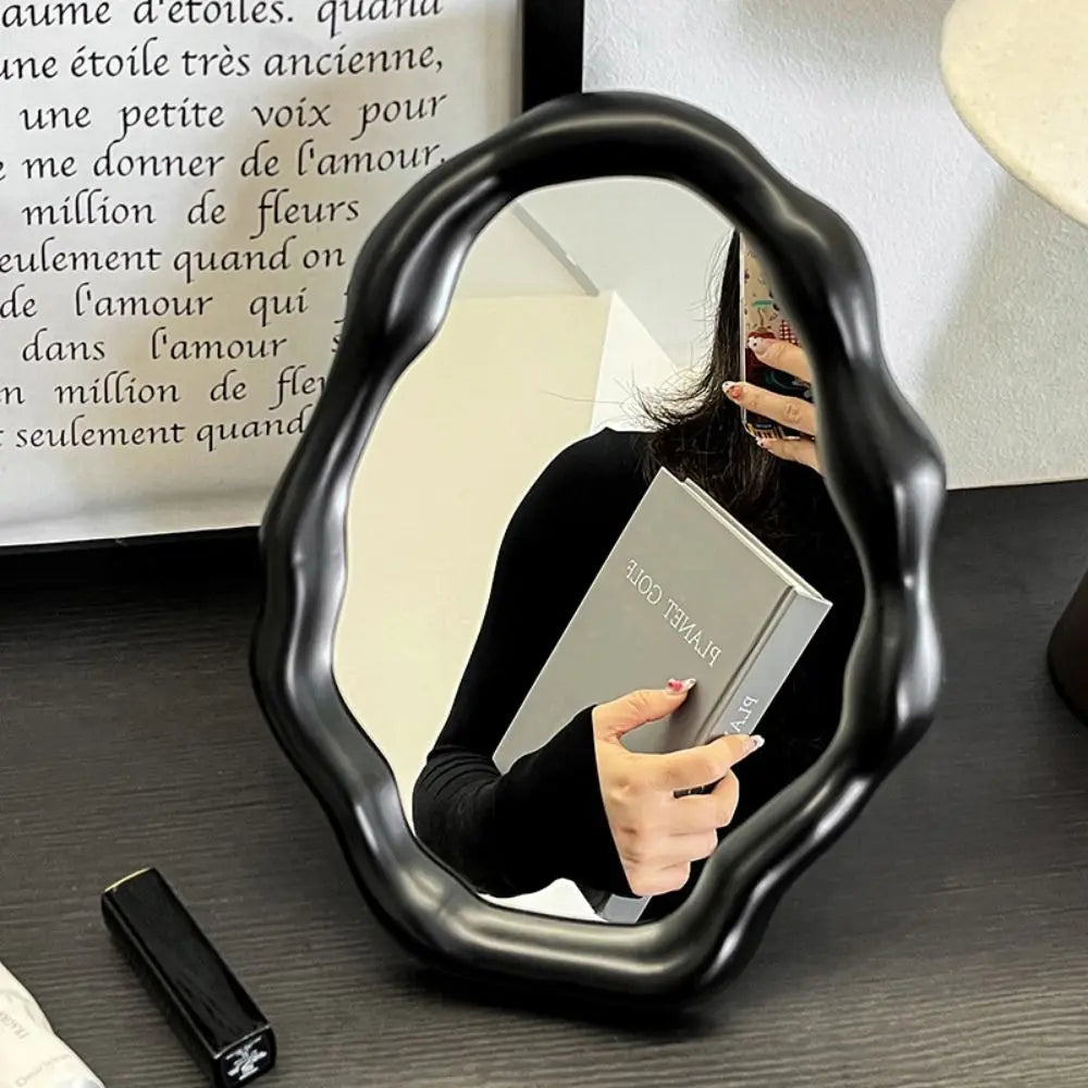 Cloud Wave Folding Desktop Vanity Mirror