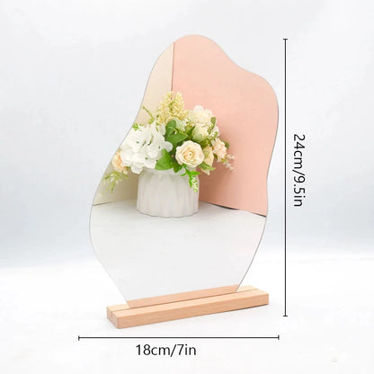 Irregular Standing Mirror, Acrylic Freeform Desktop Mirror