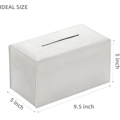 Tissue Box Cover, PU Leather Rectangular Tissue Holder