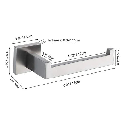 Matte Black Stainless Steel Toilet Paper Holder