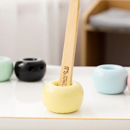 Ceramic Toothbrush Holder, Mini Handmade Glazed Vanity Cup