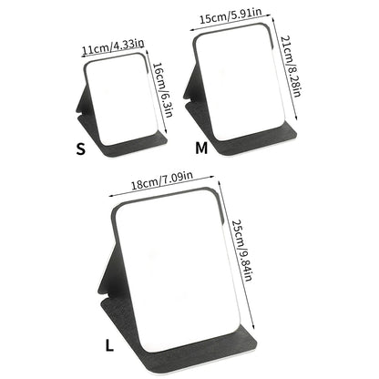 Foldable PU Leather Desktop Makeup Mirror