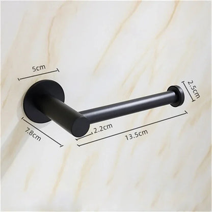 Matte Black Stainless Steel Toilet Paper Holder