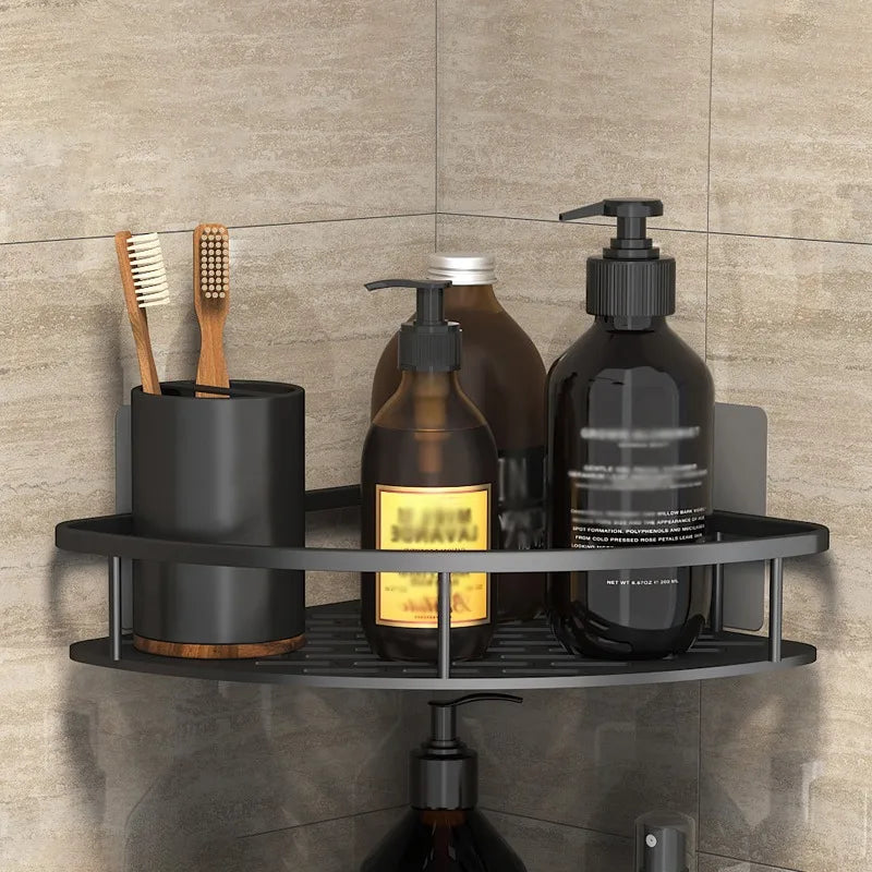 Corner Shower Shelf, No Drill Aluminum Bathroom Caddy