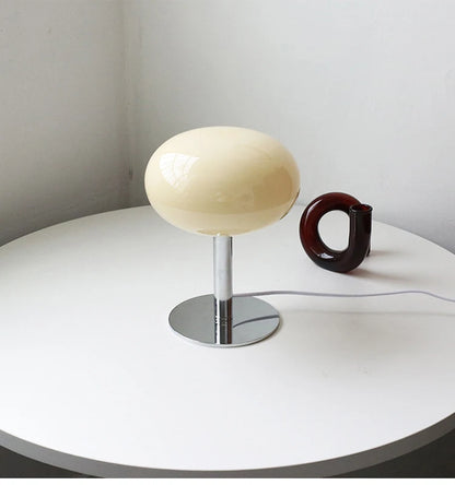 Macaron Glass Table Lamp, Pastel USB Bedside Lamp for Bedroom