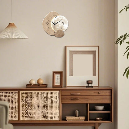 Moon Wall Clock, Silent Wooden Minimalist Clock, 12 to 16 Inch