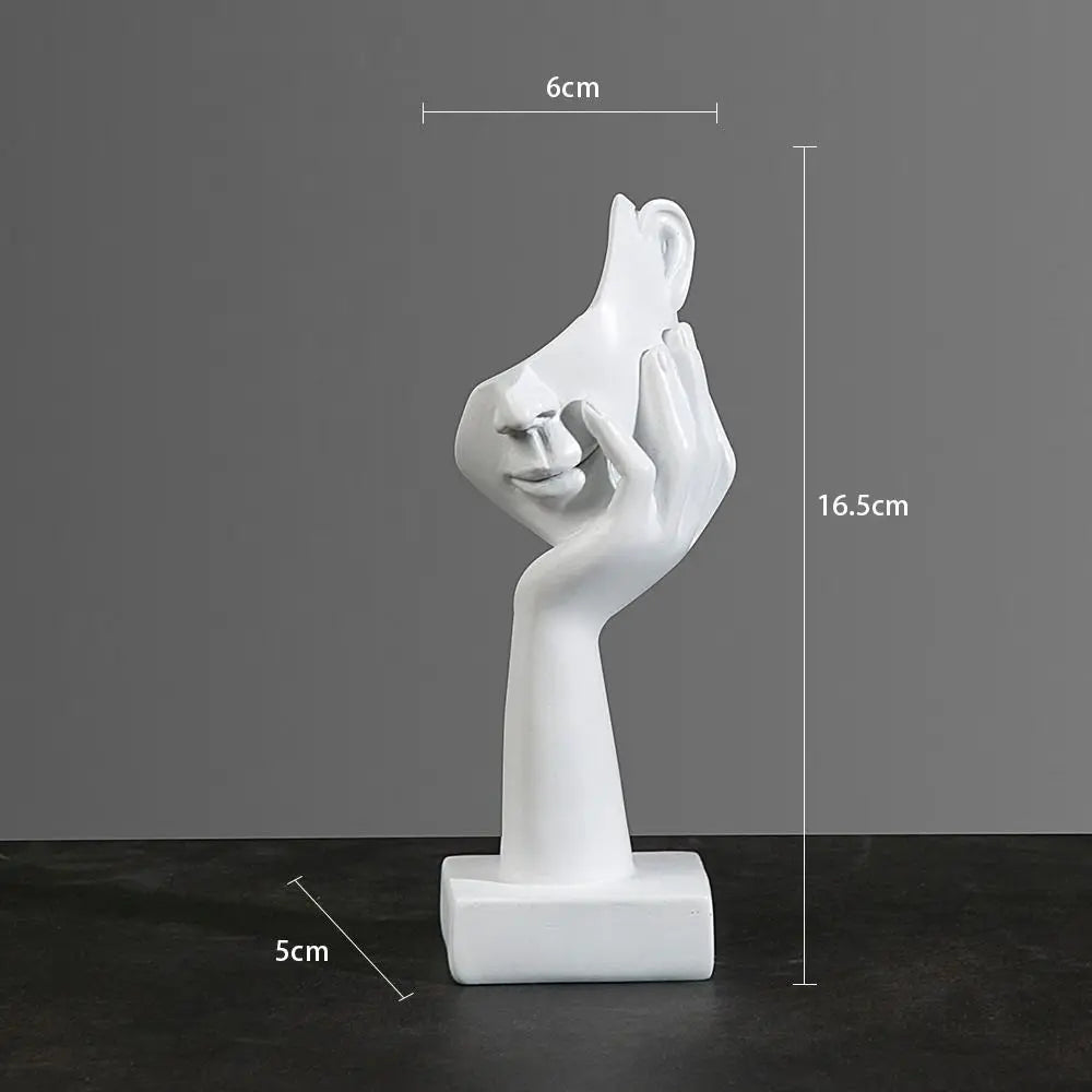 Abstract Thinker Resin Statue, Modern Figure Sculpture Shelf Decor