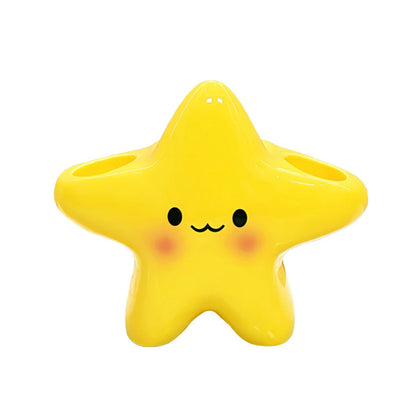 Star Toothbrush Holder, Cute Freestanding Bathroom Organizer