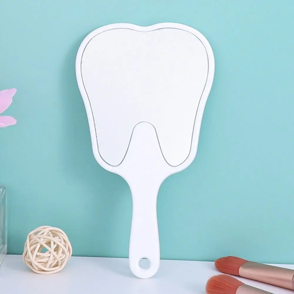 Tooth Shaped Handheld Mirror, Cute Novelty Makeup Mirror
