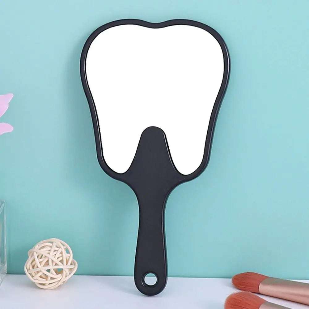 Tooth Shaped Handheld Mirror, Cute Novelty Makeup Mirror
