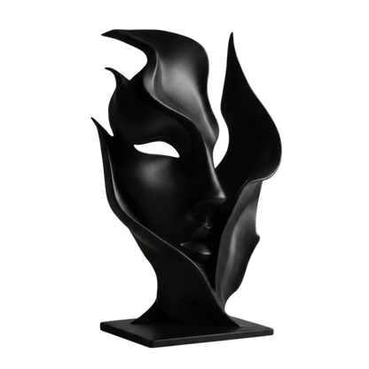Abstract Half Face Sculpture, 3D Printed Modern Face Statue
