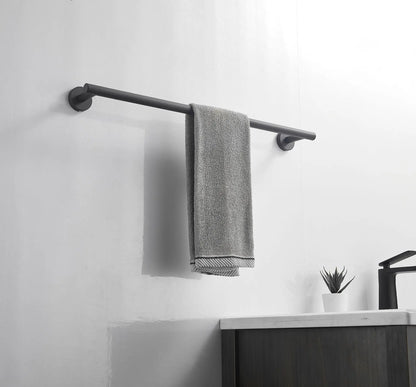 Wall Mounted Towel Bar, Stainless Steel Bathroom Rack, Gold or Black