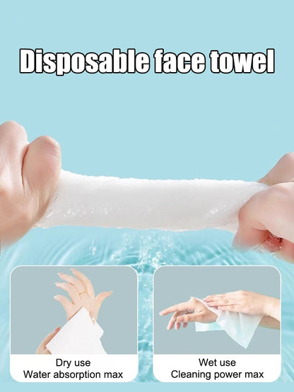 Disposable Cotton Face Towels, 30 to 100 Pack