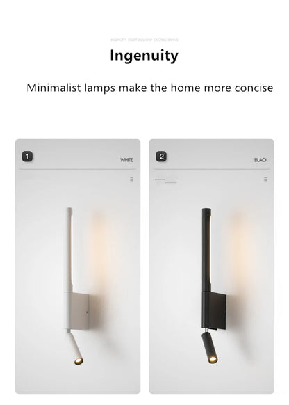 330-Degree Rotating Bedside LED Wall Light