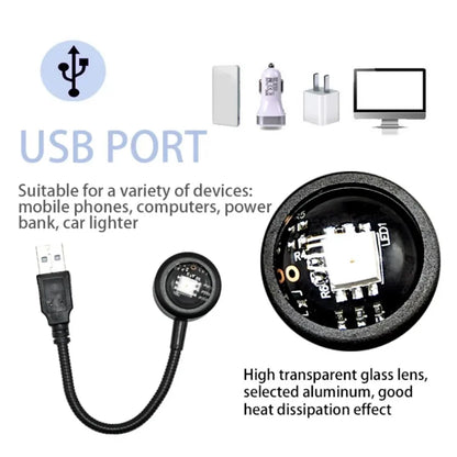 Rainbow Sunset Lamp Projector, USB LED Mood Light for Bedroom
