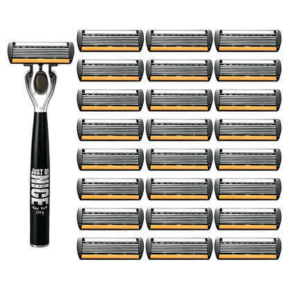 Manual 6-Blade Razor Set with Aloe Strip