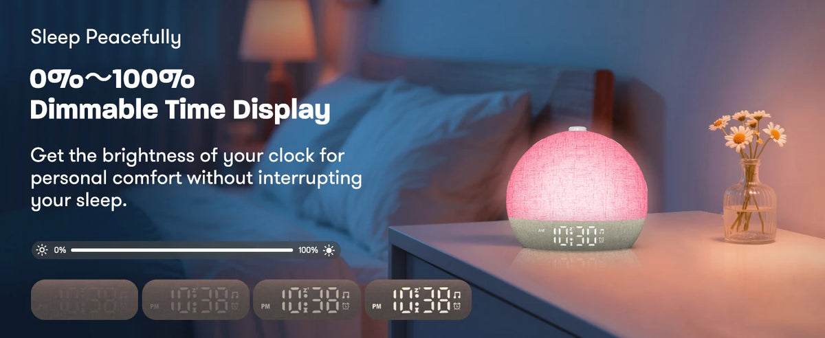 Sunrise Alarm Clock with White Noise and RGB Light