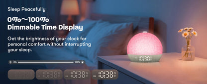 Sunrise Alarm Clock with White Noise and RGB Light