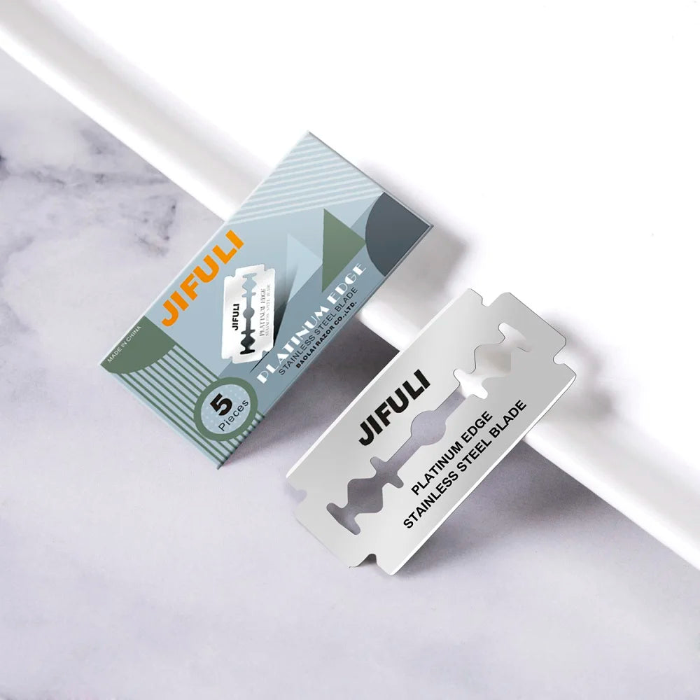 Double-Edge Stainless Steel Safety Razor Blades, 50 Pack