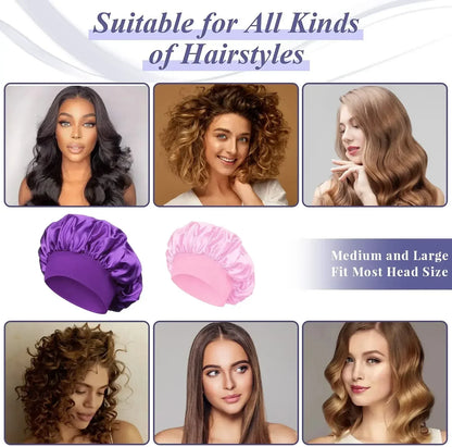 Satin Hair Bonnet for Long Hair, Large Silky Sleep Cap