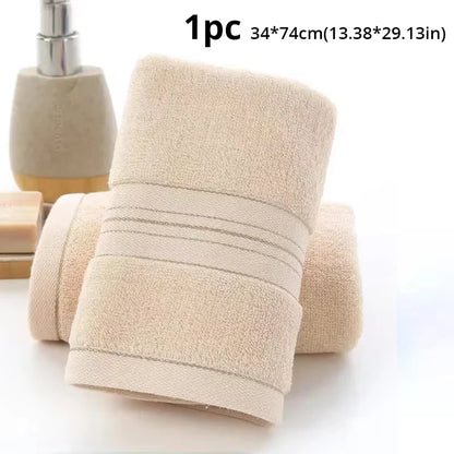 Thick Bath Towel, Soft Cotton Blend Terry, Quick Drying