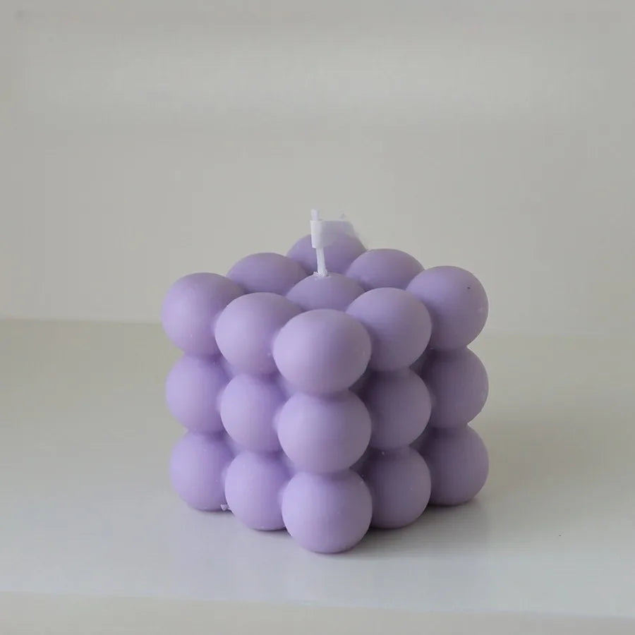 Bubble Cube Candle, Handmade Soy Wax Scented Decor Candle