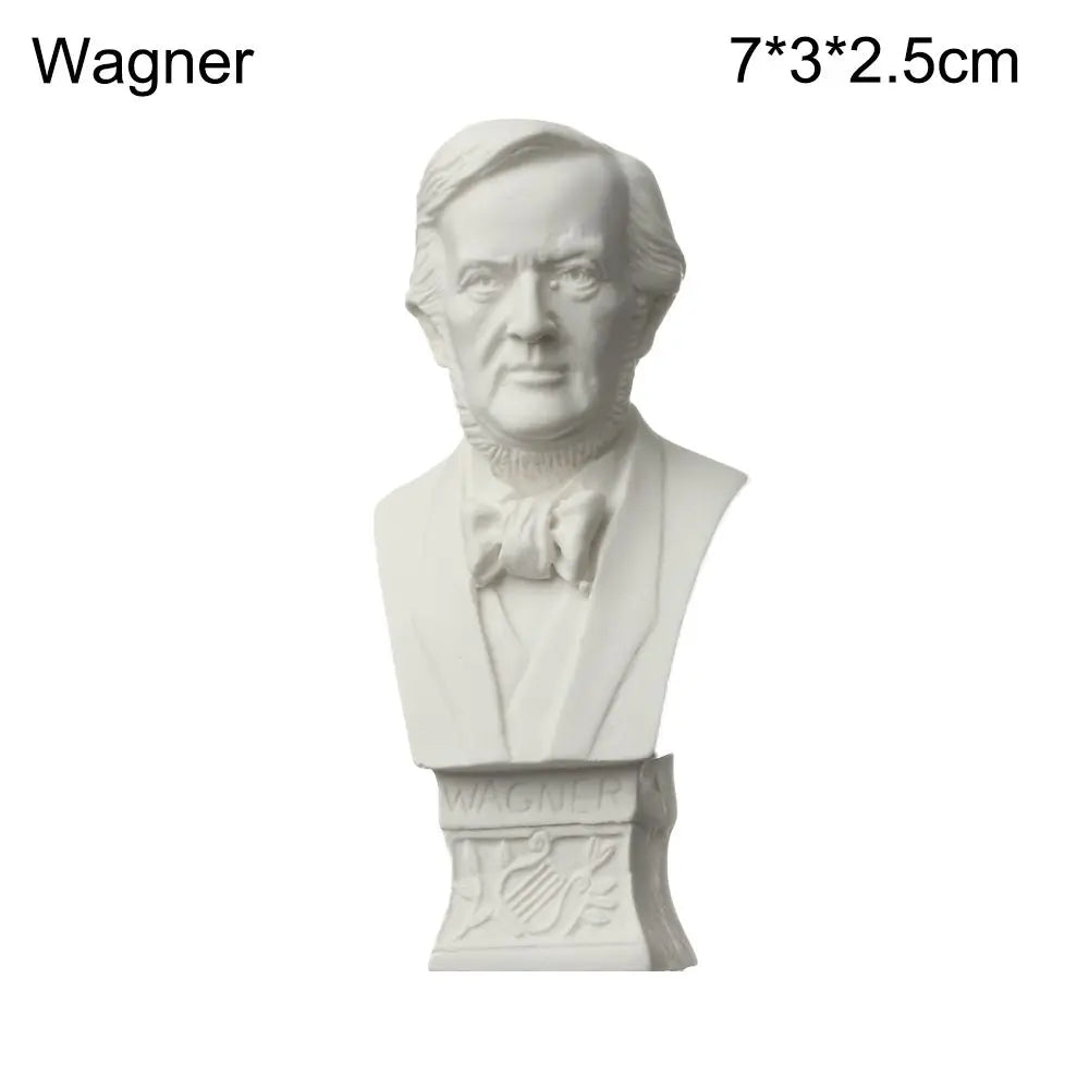Mini Greek Bust Statue, Plaster Style Resin Figurine