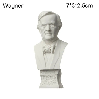Mini Greek Bust Statue, Plaster Style Resin Figurine